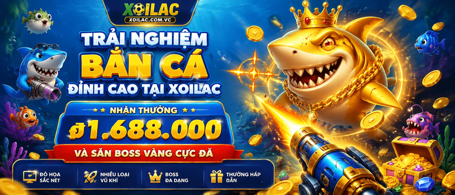 Bắn Cá VIP game fish shooting dành cho thành viên