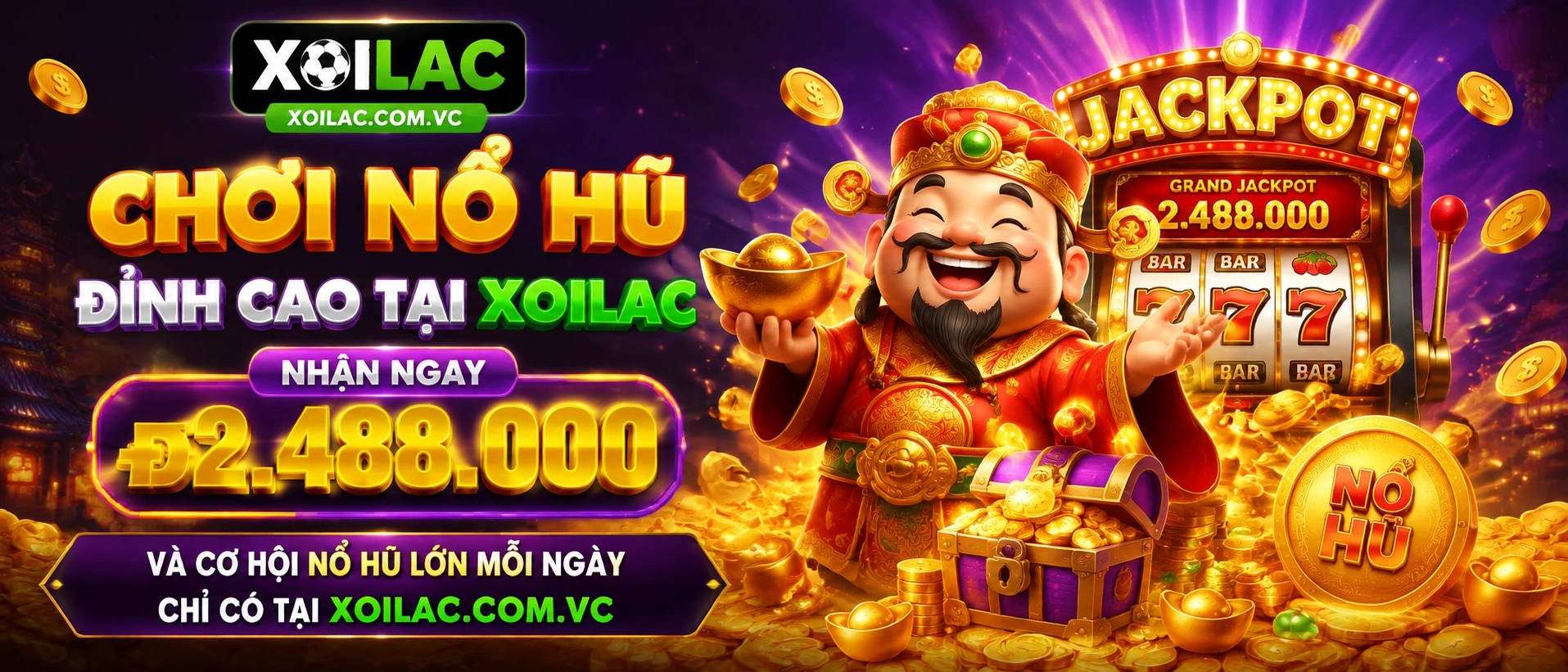 Giao diện Xoilac Nổ Hũ với sảnh game và bố cục trên điện thoại